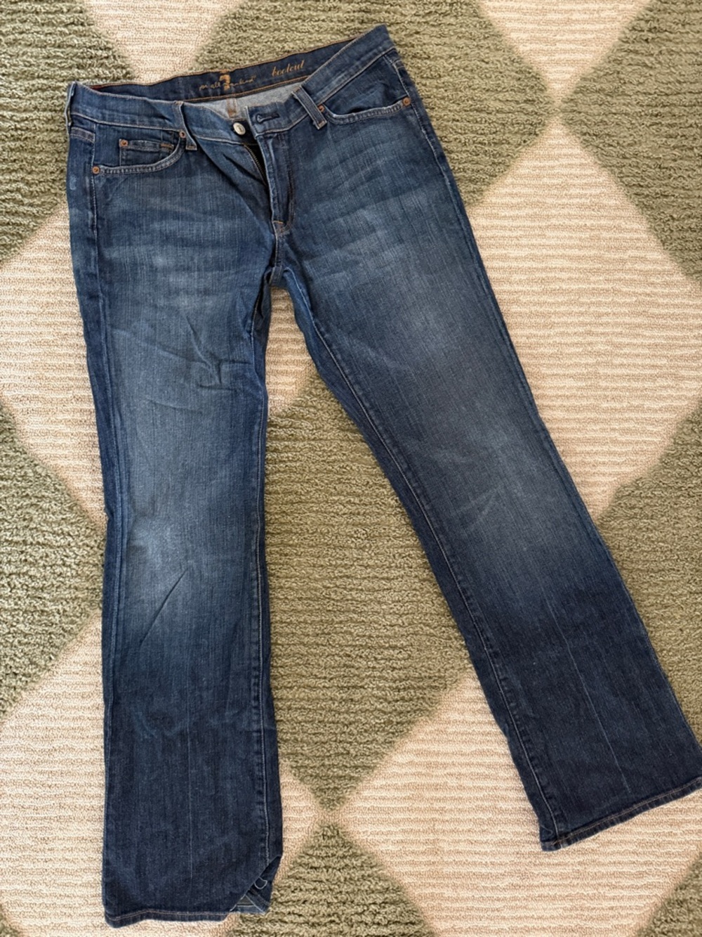 7 For All Mankind Women's Medium Blue Bootcut Jeans